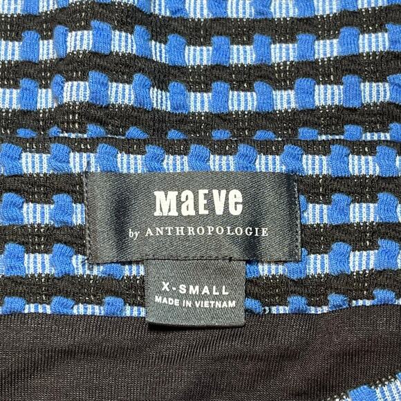 Maeve by Anthropologie Blue Textured Geometric Pencil Skirt Size XS - Picture 5 of 11